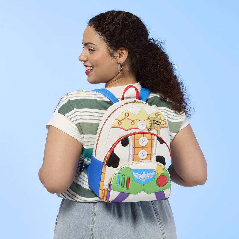 Toy Story 5 Triple Pocket Jessie, Woody, & Buzz Mini Backpack LFlifestyle2 view 3